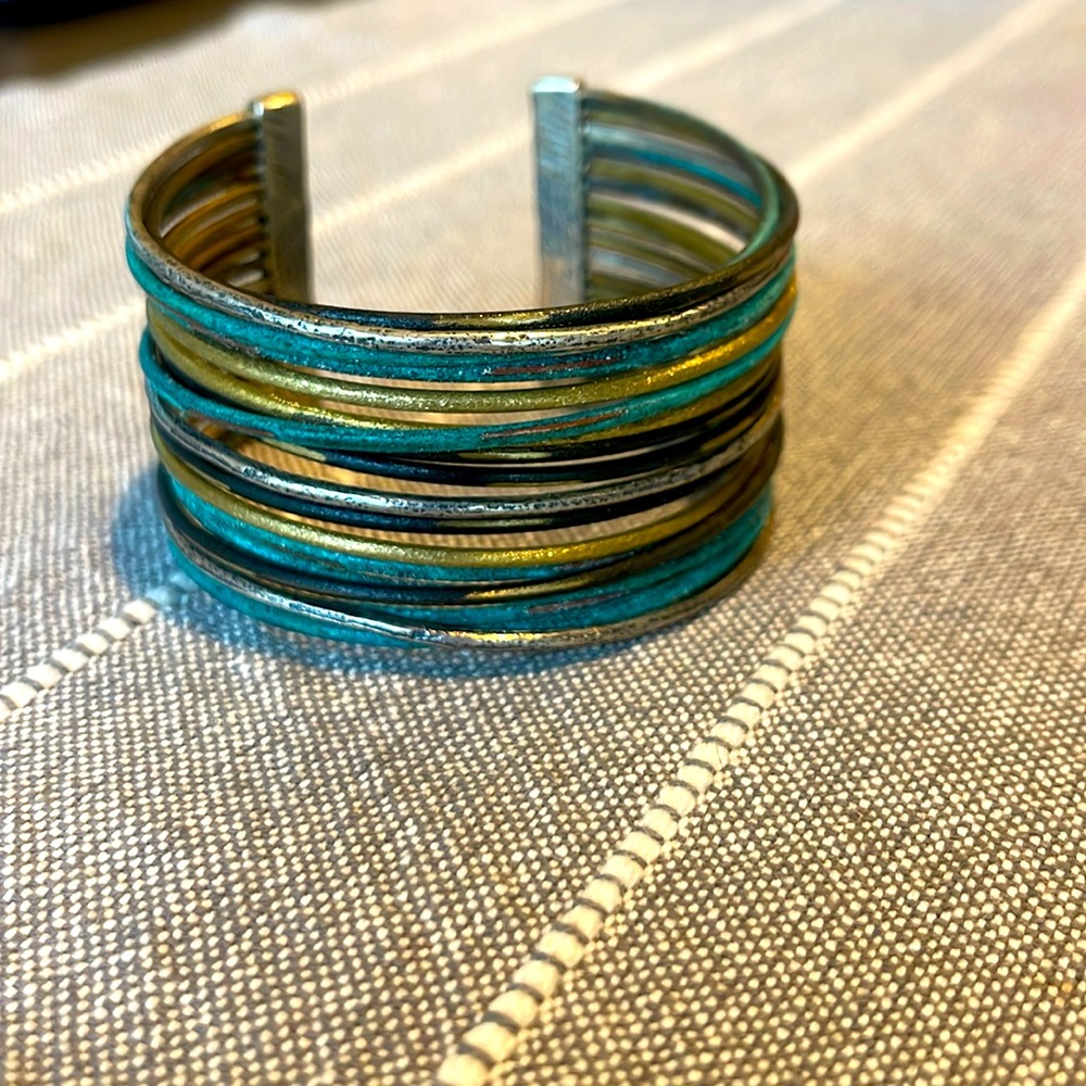 Brand New Premier Designs Four Tone Open Cuff Bracelet